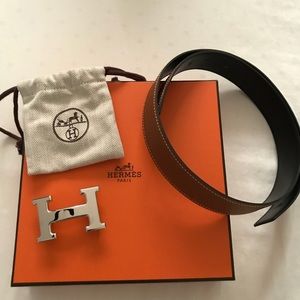 Hermès women’s reversible belt size 75